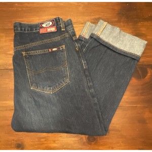 Authentic Bongo Womens Jeans Milestone Cuffed Size 13 Dark Denim VGC